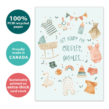 Cuddles and Giggles New Baby Card
