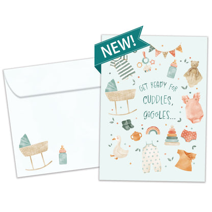 Cuddles and Giggles New Baby Card