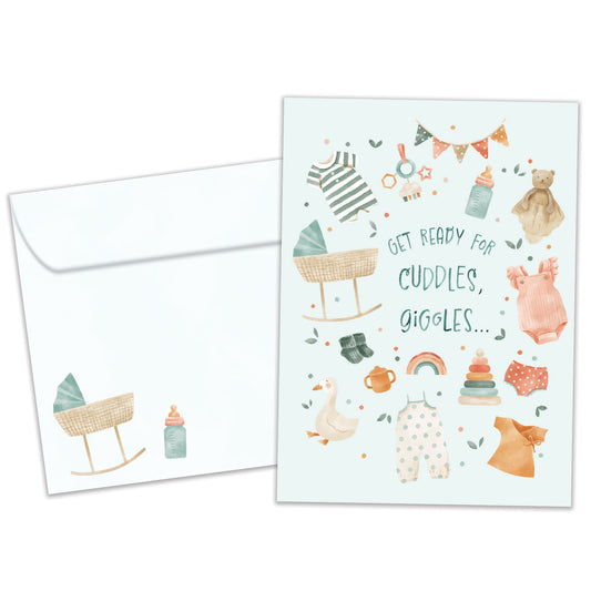 Cuddles and Giggles New Baby Card