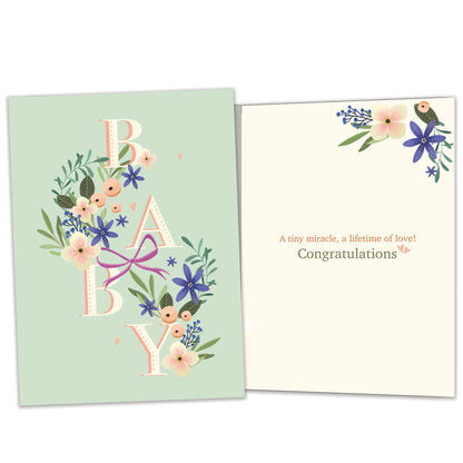 Butterfly Miracle New Baby Card