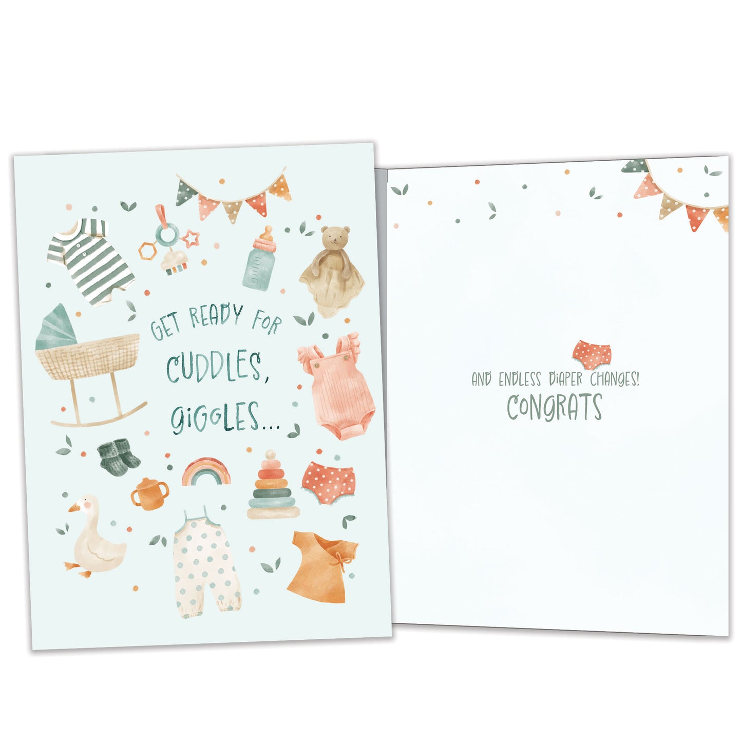 Cuddles and Giggles New Baby Card