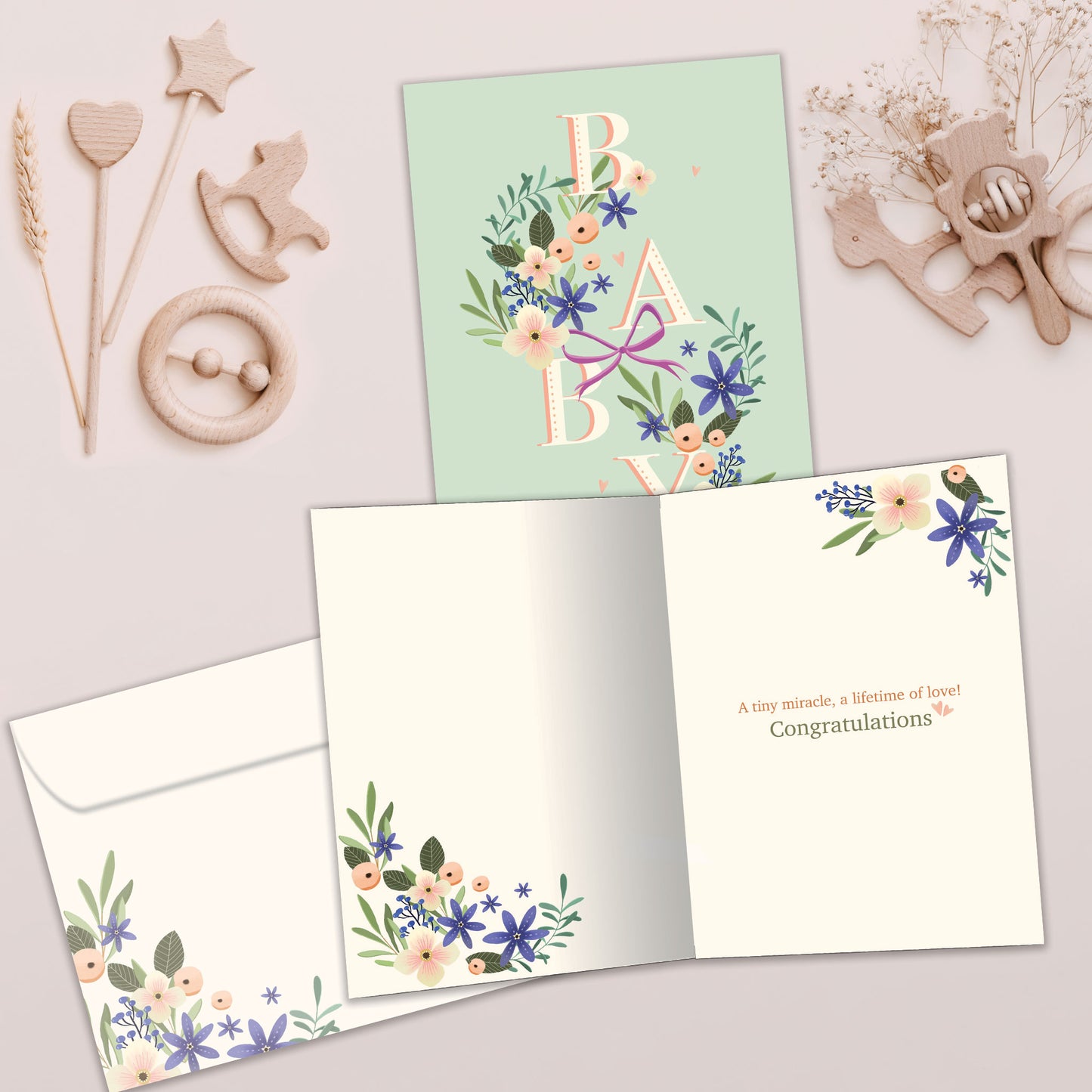 Butterfly Miracle New Baby Card