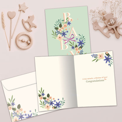Butterfly Miracle New Baby Card