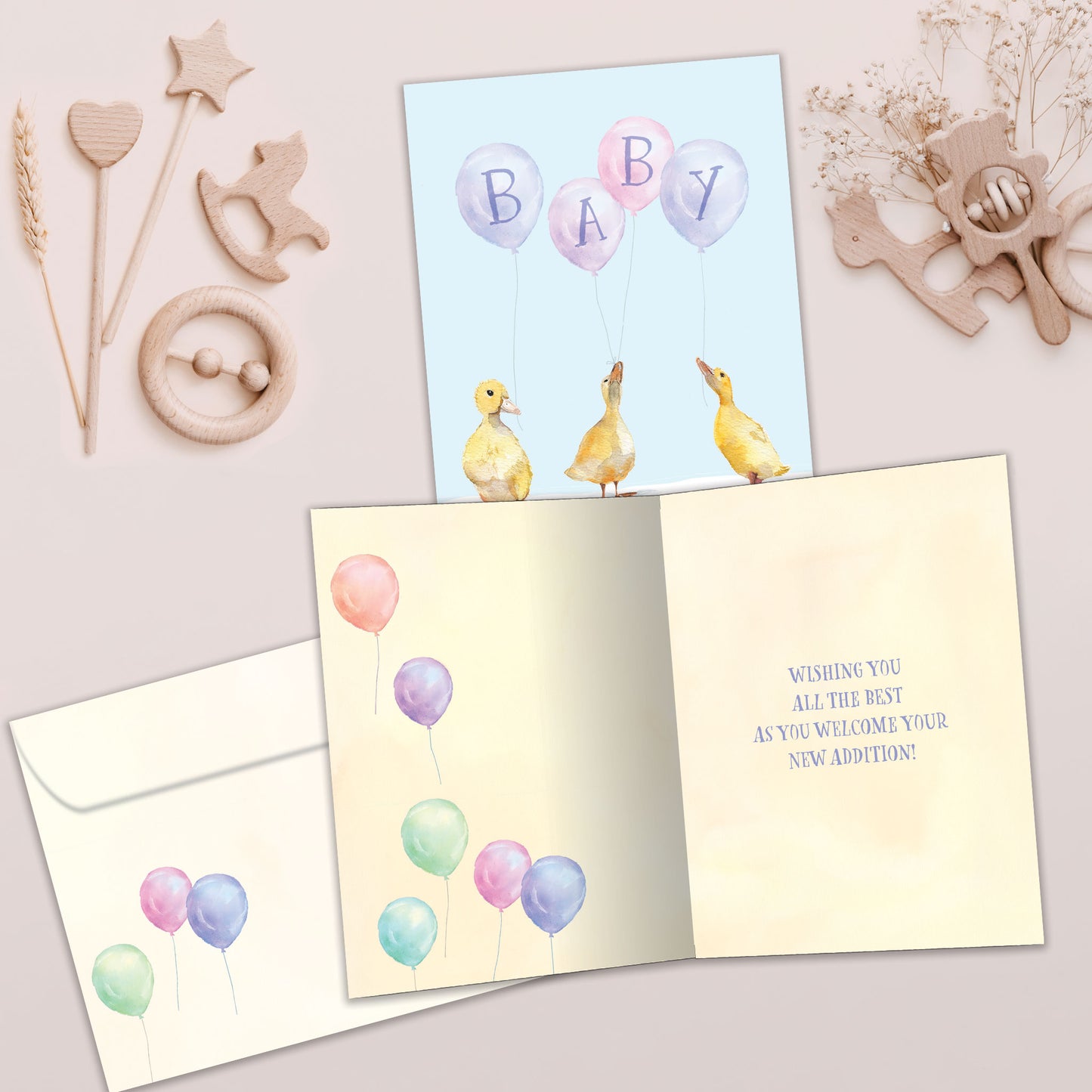 Baby Ducklings New Baby Card