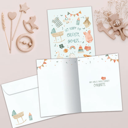 Cuddles and Giggles New Baby Card