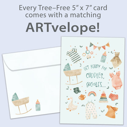 Cuddles and Giggles New Baby Card