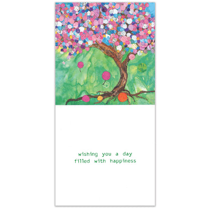 Balloon Tree Thumb-Tack Canvas Card
