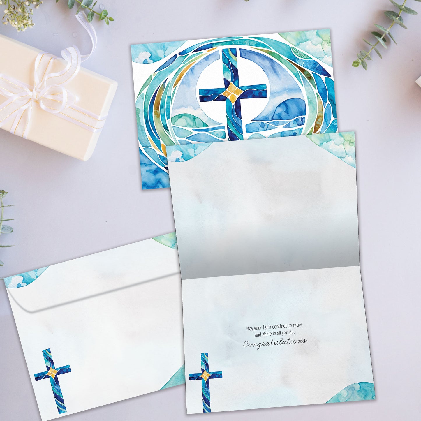 Growing Faith Baptism Card