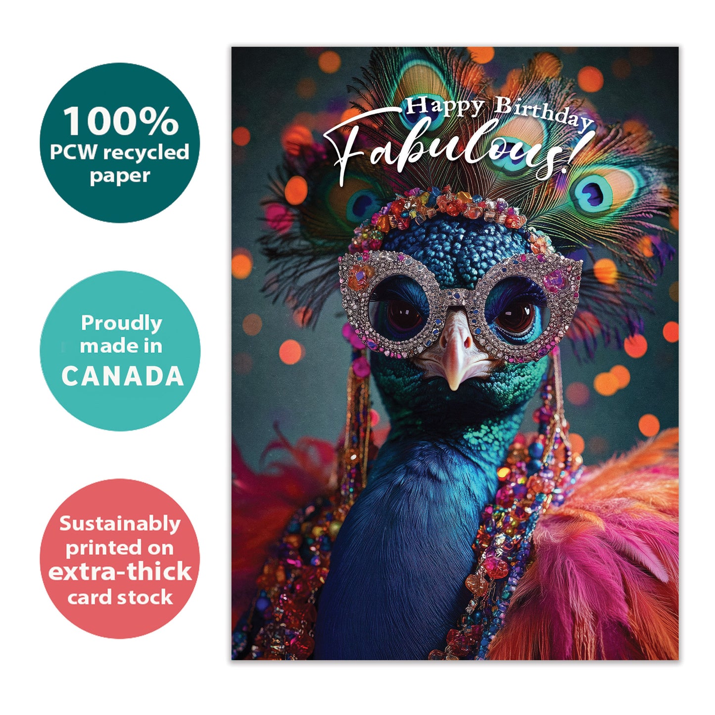 Fabulous Peacock Birthday Card