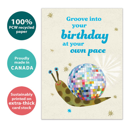 New Year Groove Birthday Card