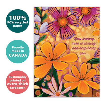 Brighter Florals Birthday Card