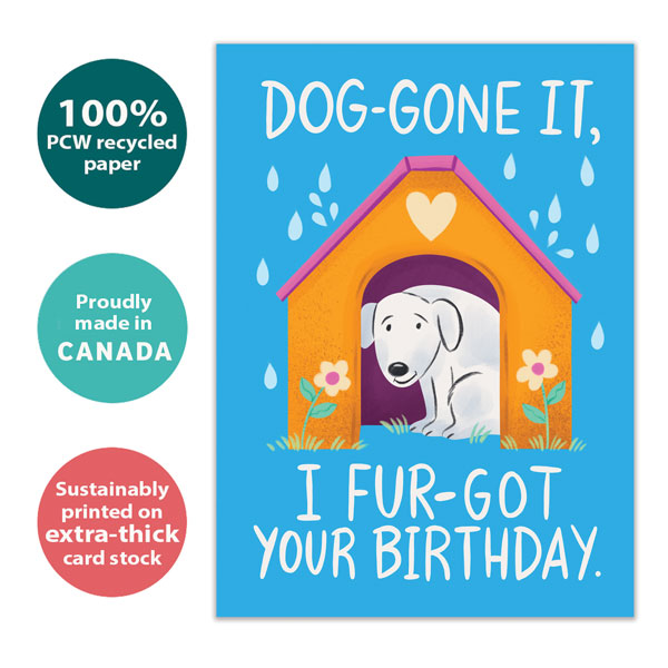 Doghouse Puppy Belated Birthday Card