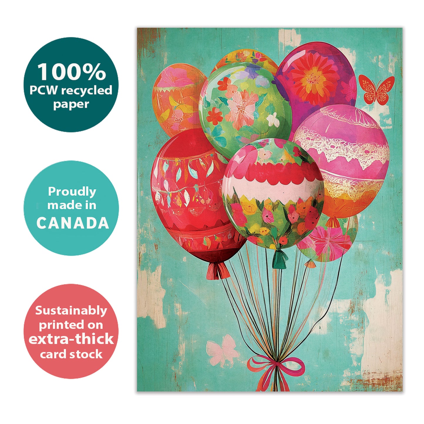 Balloons Fly Birthday Card