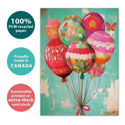 Balloons Fly Birthday Card