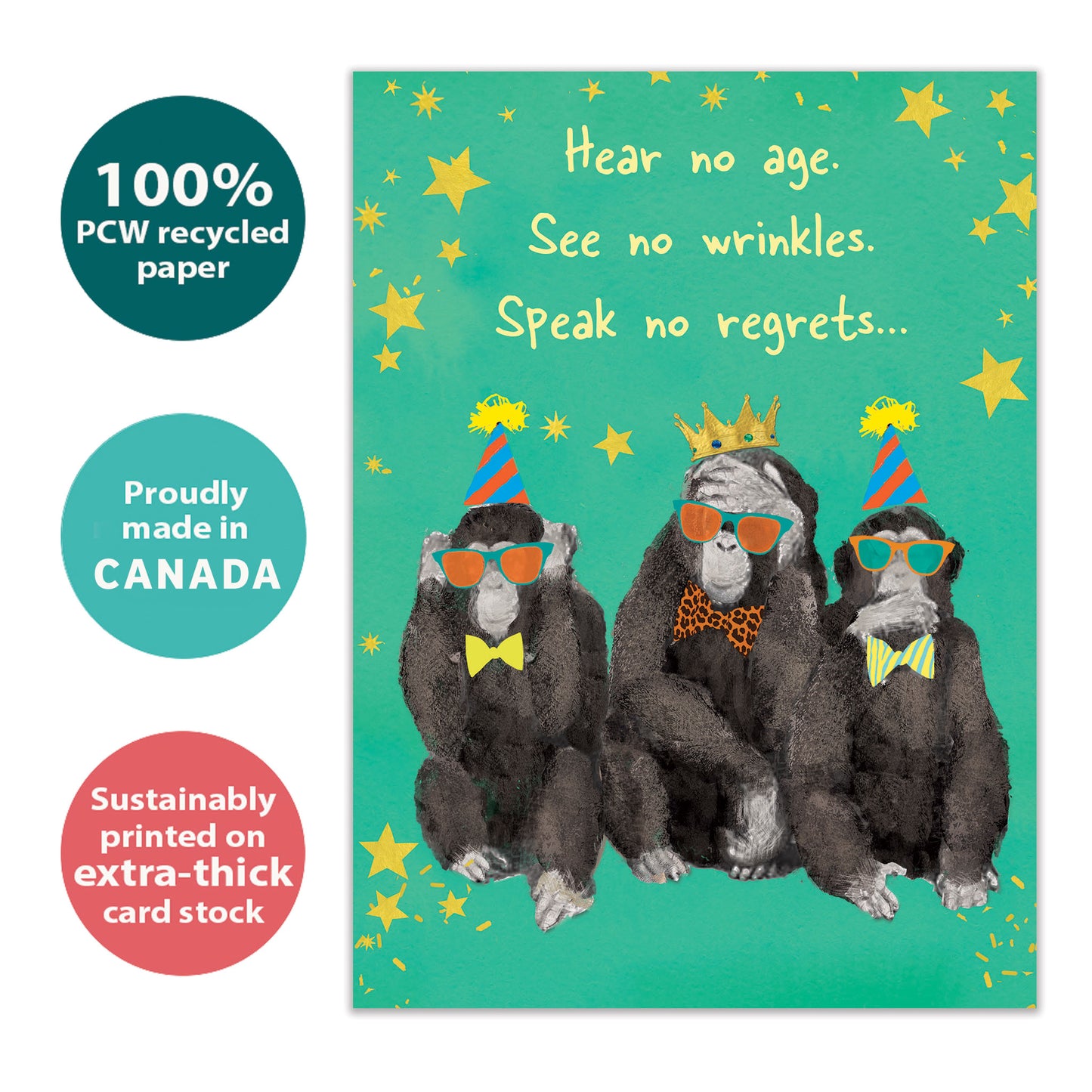 See, Speak, Hear Birthday Card