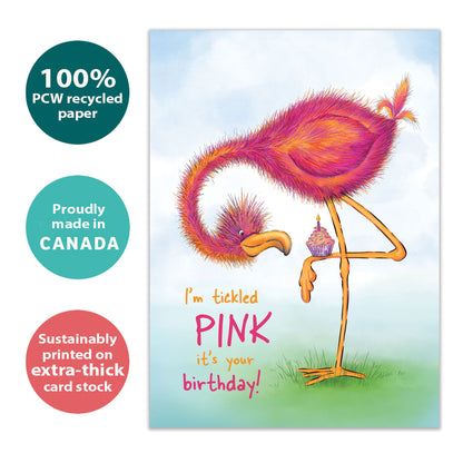 Tickled Pink Birthday Card