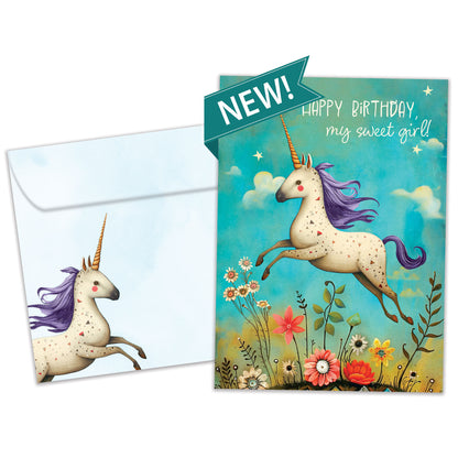 Sweet Unicorn Birthday Card