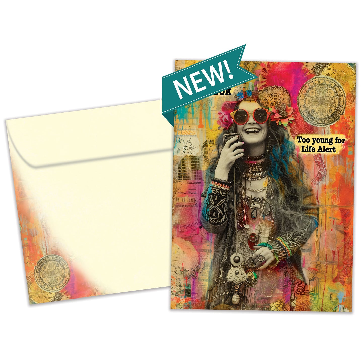 Timeless Hippie Birthday Card