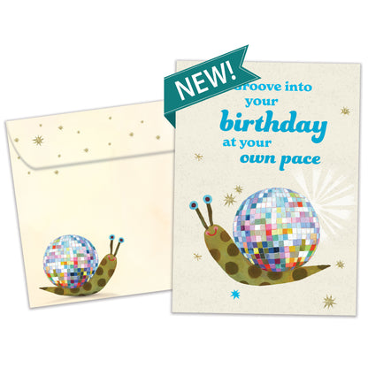 New Year Groove Birthday Card