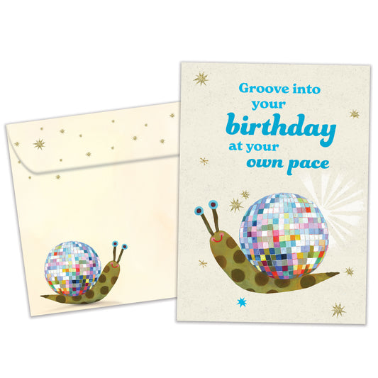New Year Groove Birthday Card