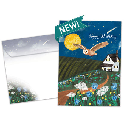 Soaring Owl Birthday Card