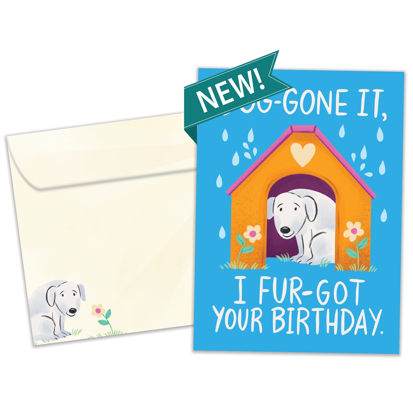 Doghouse Puppy Belated Birthday Card
