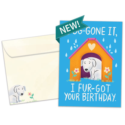Doghouse Puppy Belated Birthday Card