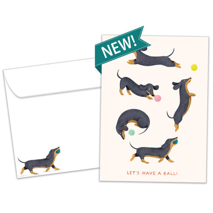 Playful Dachshunds Birthday Card