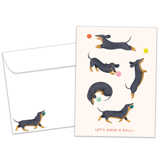 Playful Dachshunds Birthday Card