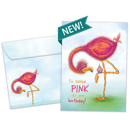 Tickled Pink Birthday Card