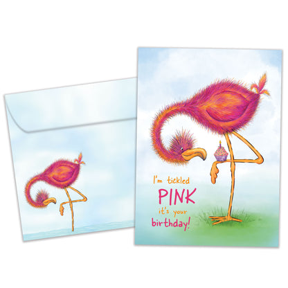 Tickled Pink Birthday Card