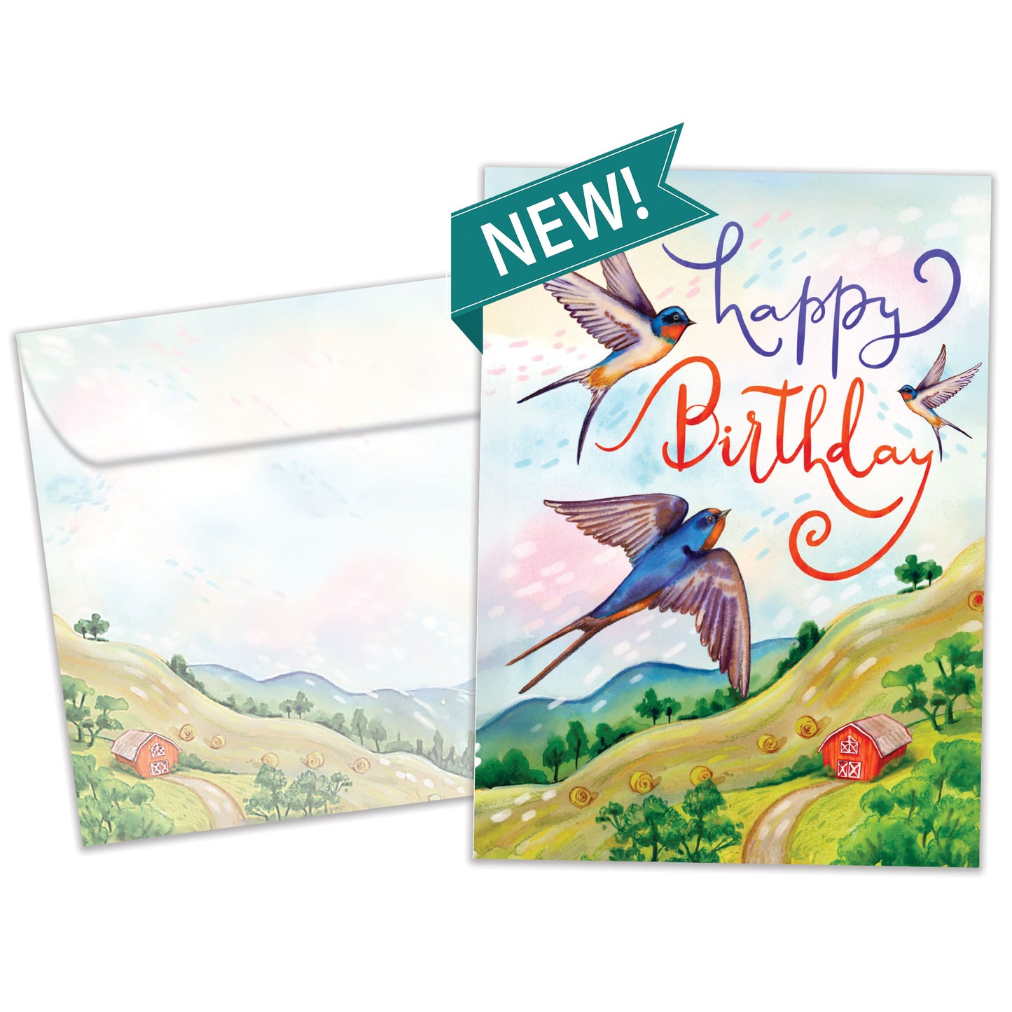 Spirits High Birds Birthday Card