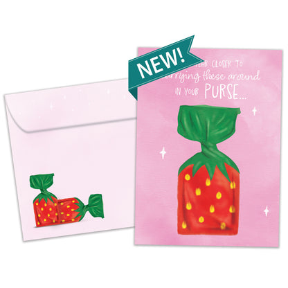 Strawberry Candy Birthday Card