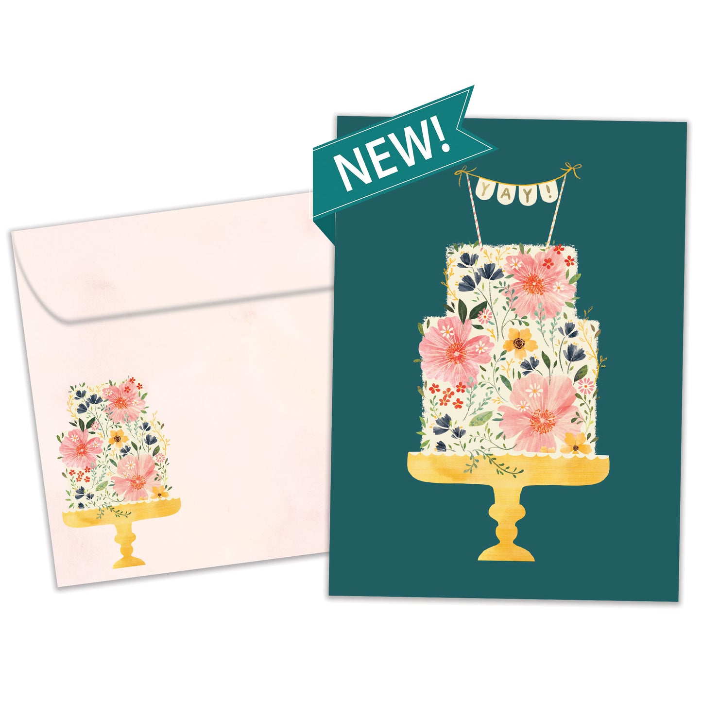 Floral Cake Birthday Card