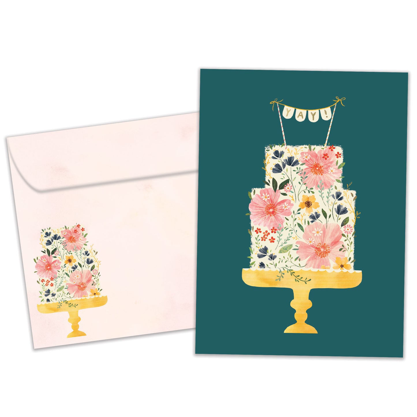 Floral Cake Birthday Card
