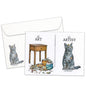 Cat Artist Birthday Card