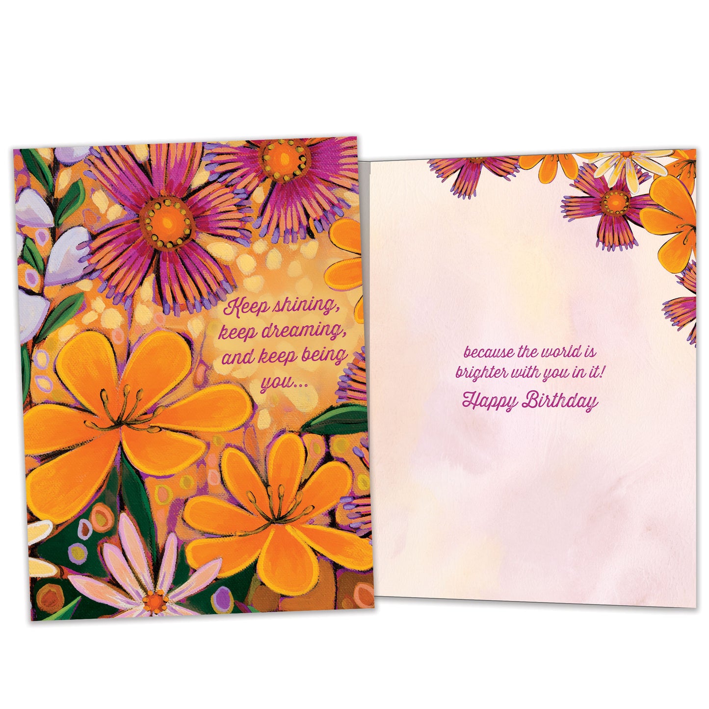 Brighter Florals Birthday Card