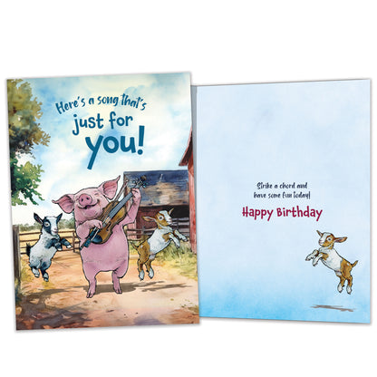 Barnyard Chores Birthday Card