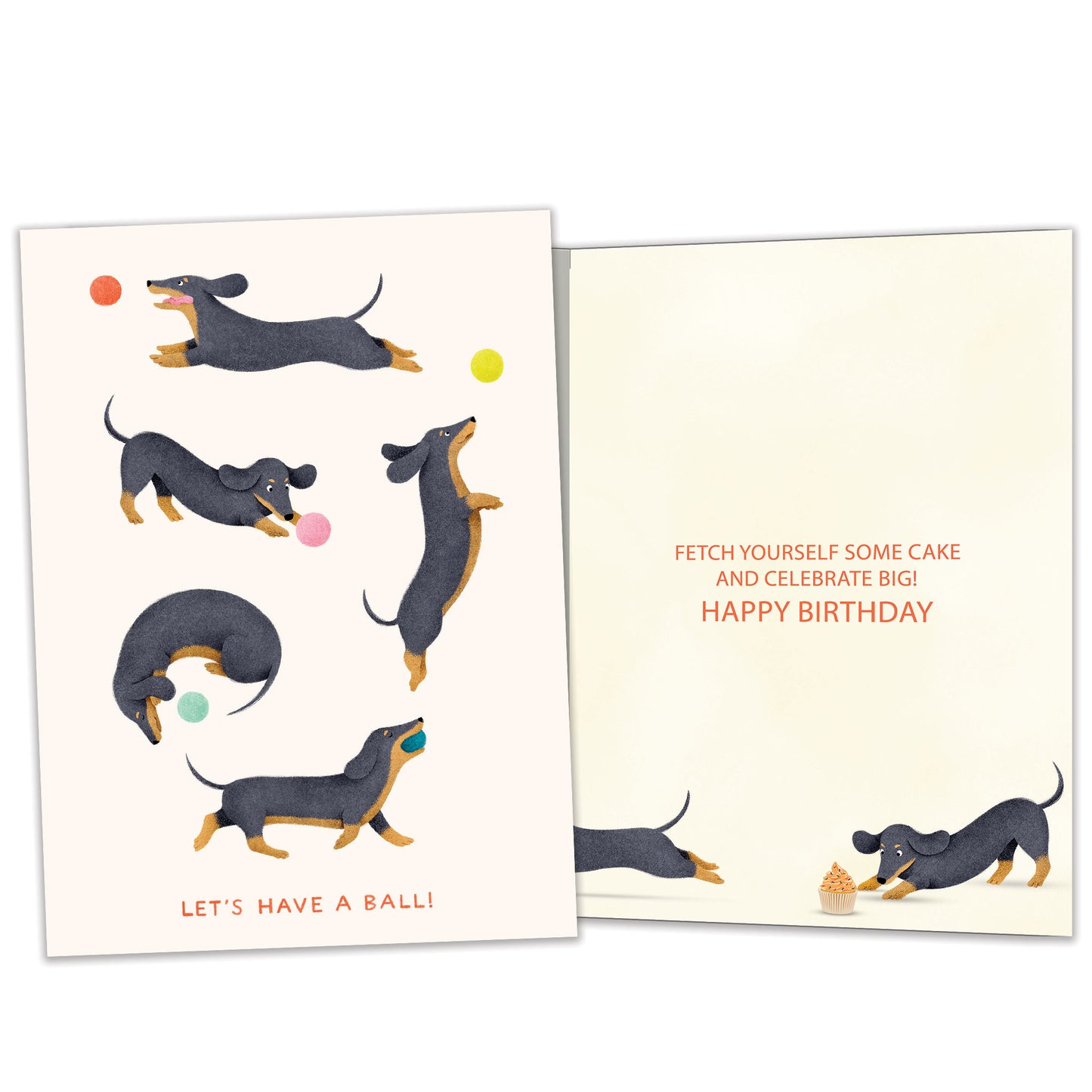 Playful Dachshunds Birthday Card
