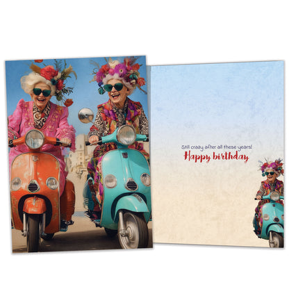 Grannies & Mopeds Birthday Card