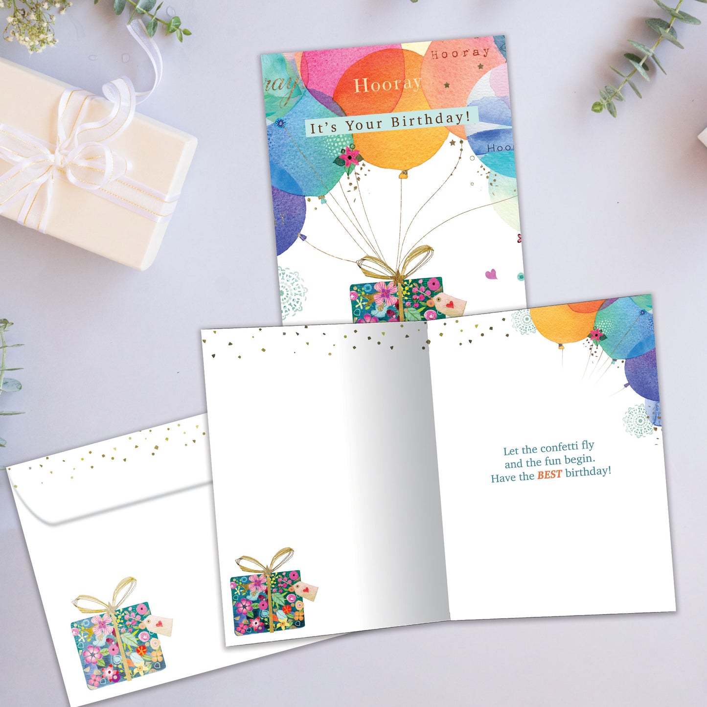 Confetti Fly Birthday Card