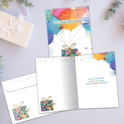 Confetti Fly Birthday Card