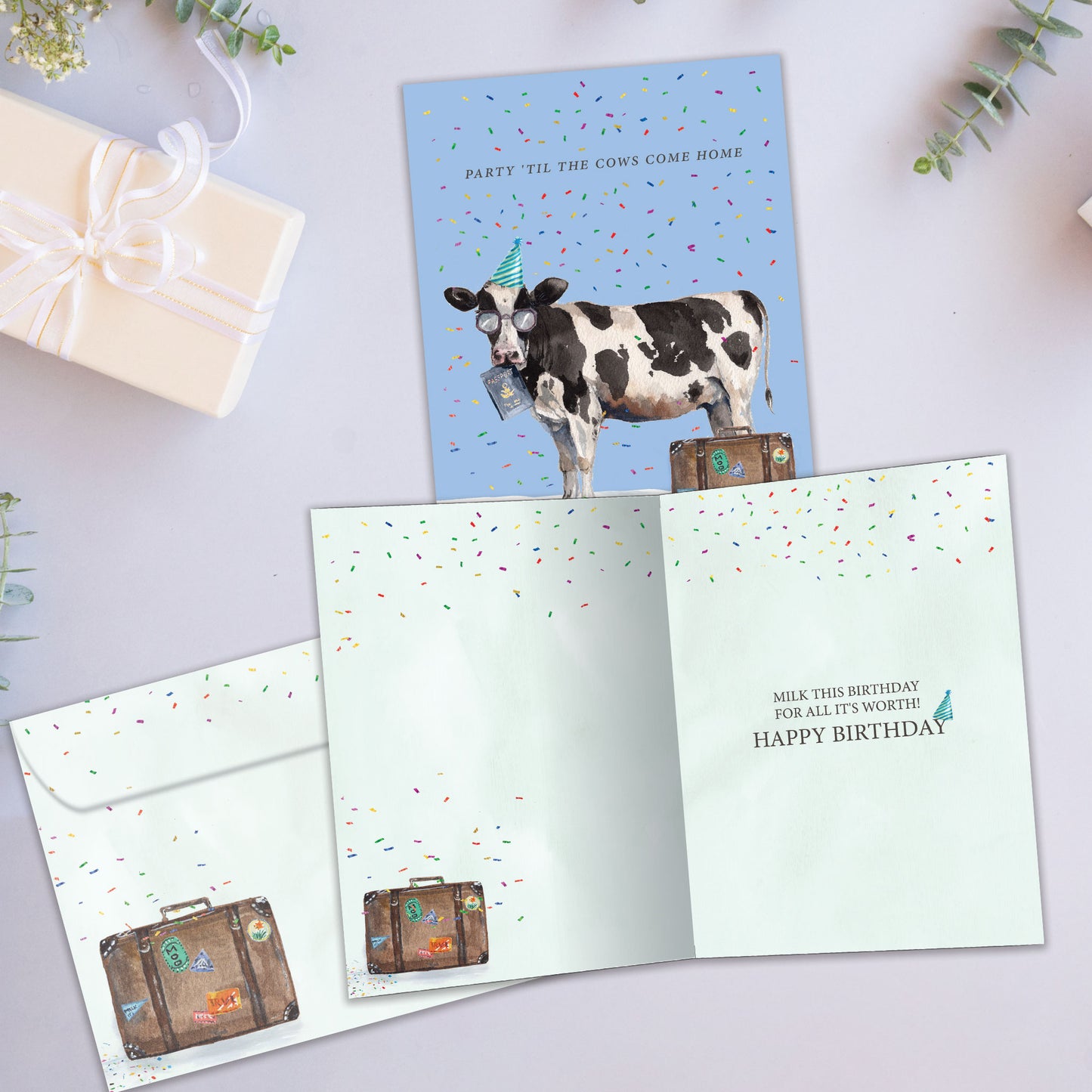 Cows Come Home Birthday Card