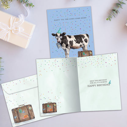 Cows Come Home Birthday Card
