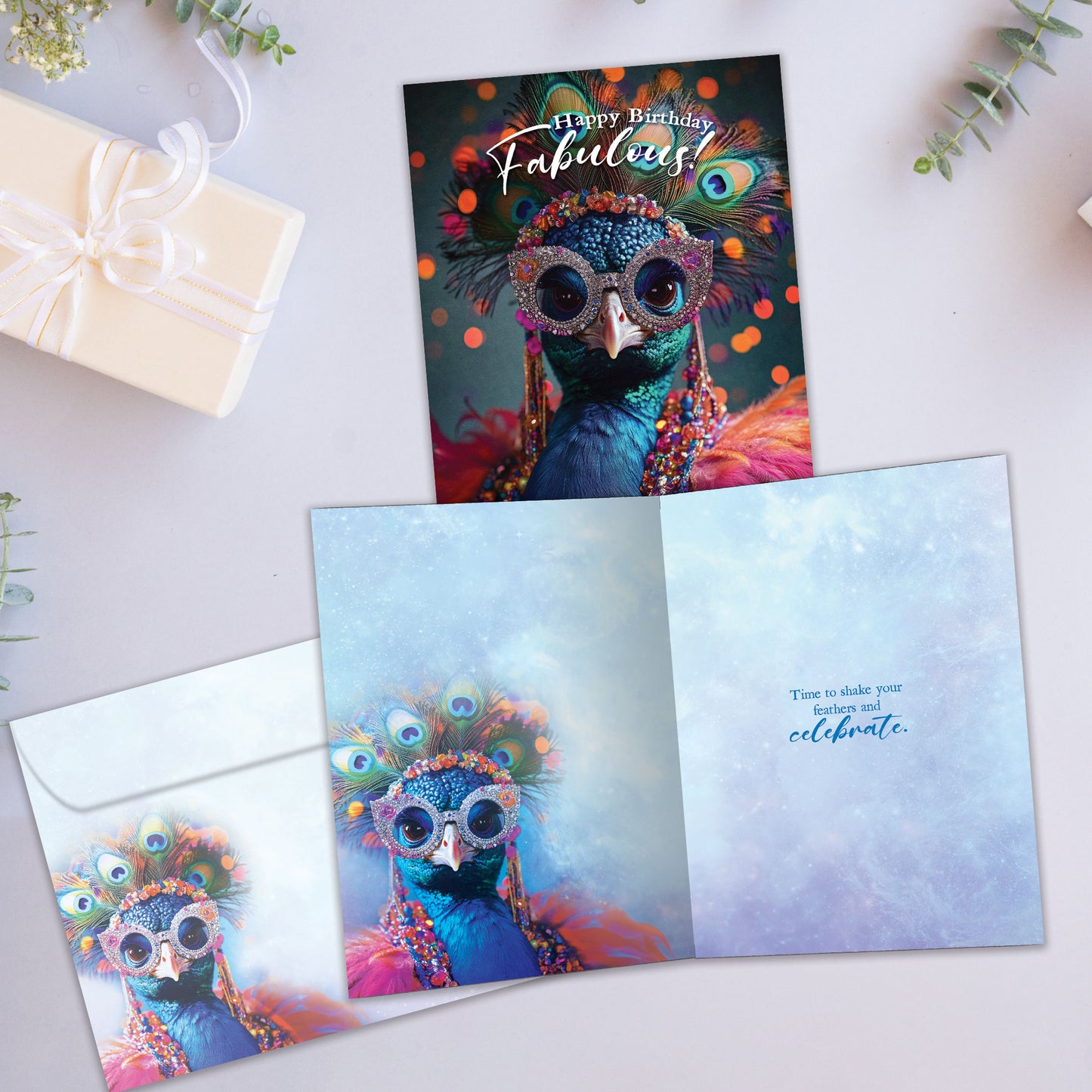Fabulous Peacock Birthday Card
