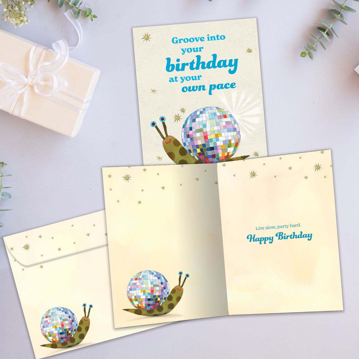 New Year Groove Birthday Card