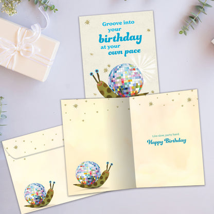New Year Groove Birthday Card