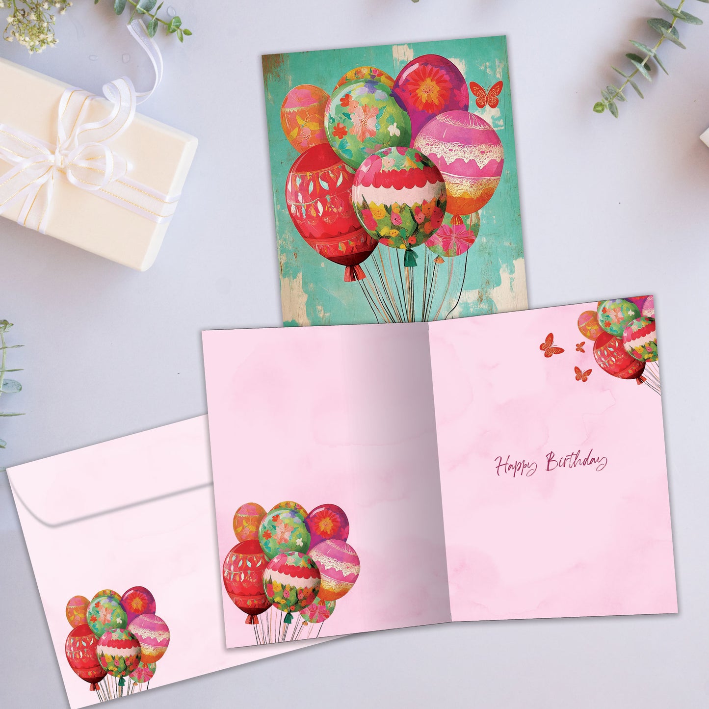 Balloons Fly Birthday Card