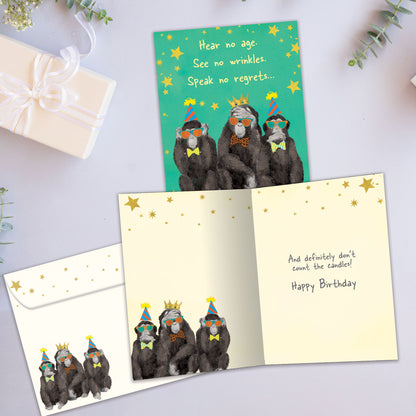 See, Speak, Hear Birthday Card