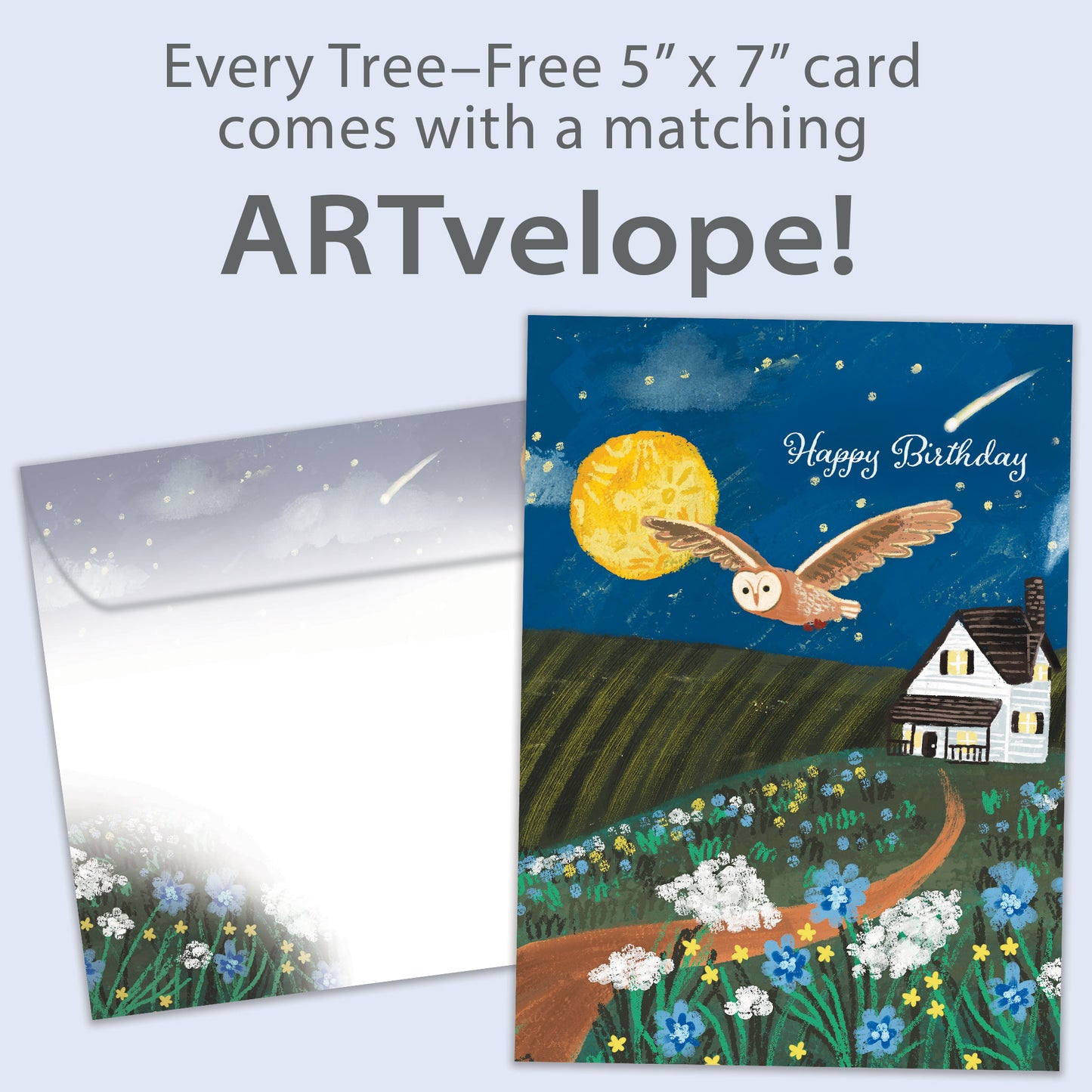 Soaring Owl Birthday Card